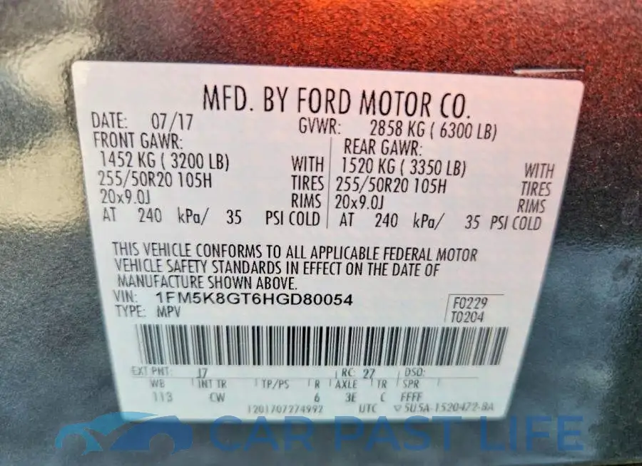 1FM5K8GT6HGD80054# 14