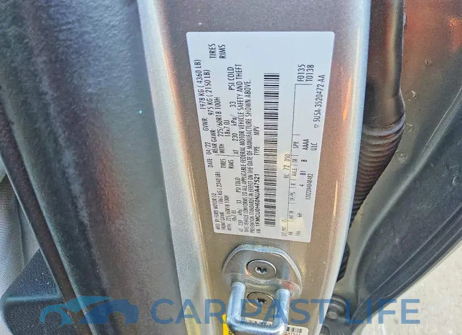 1FMCU0H60NUA47521# 13
