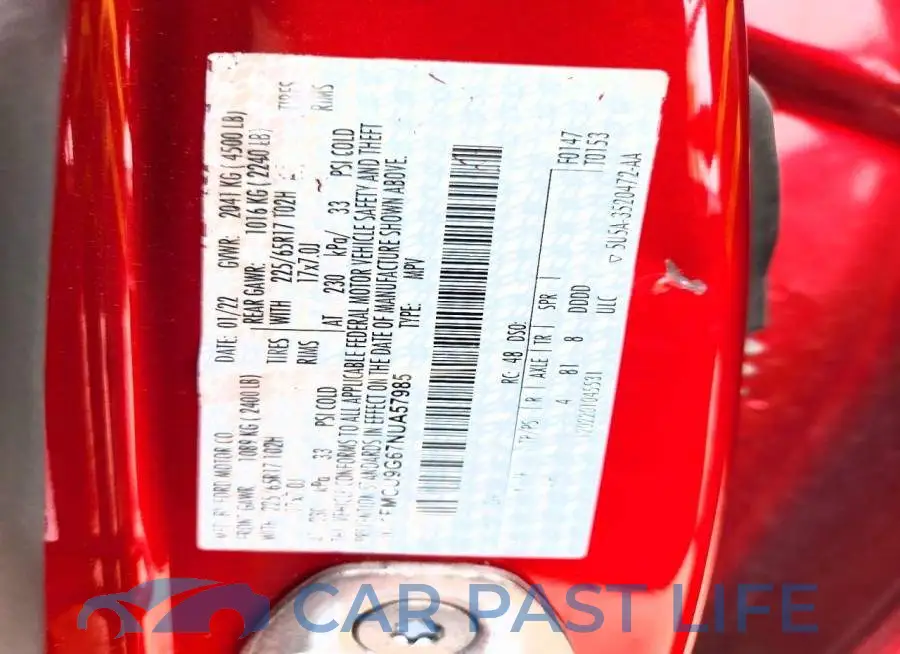 1FMCU9G67NUA57985# 13