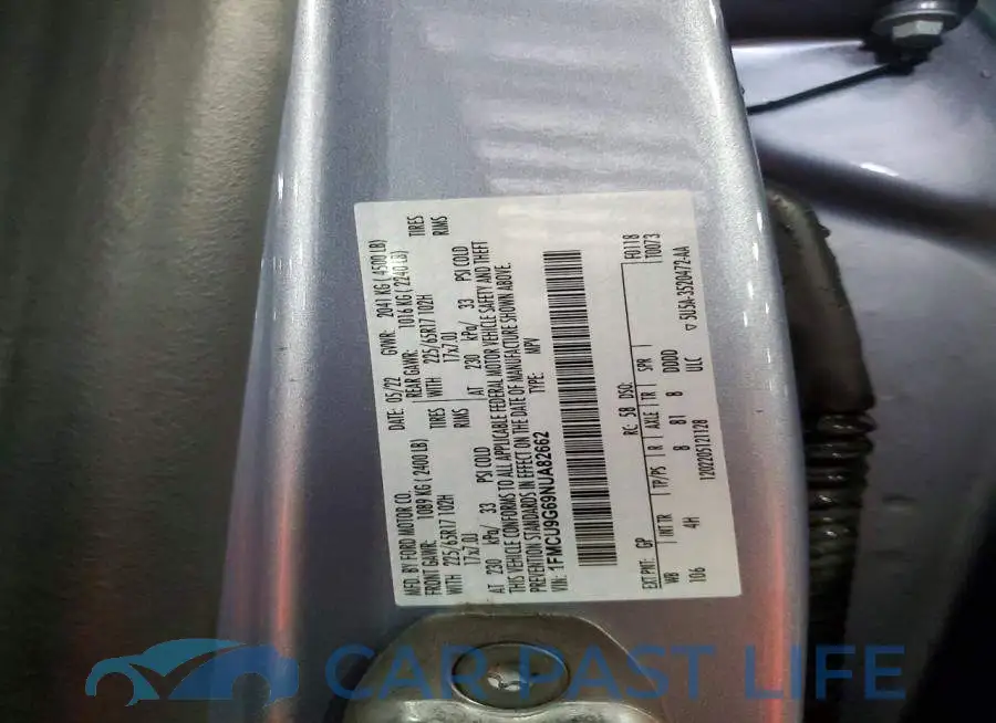 1FMCU9G69NUA82662# 13