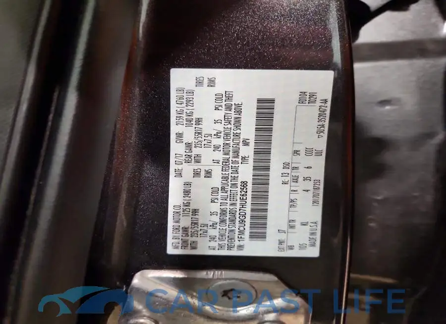1FMCU9GD7HUE62568# 13