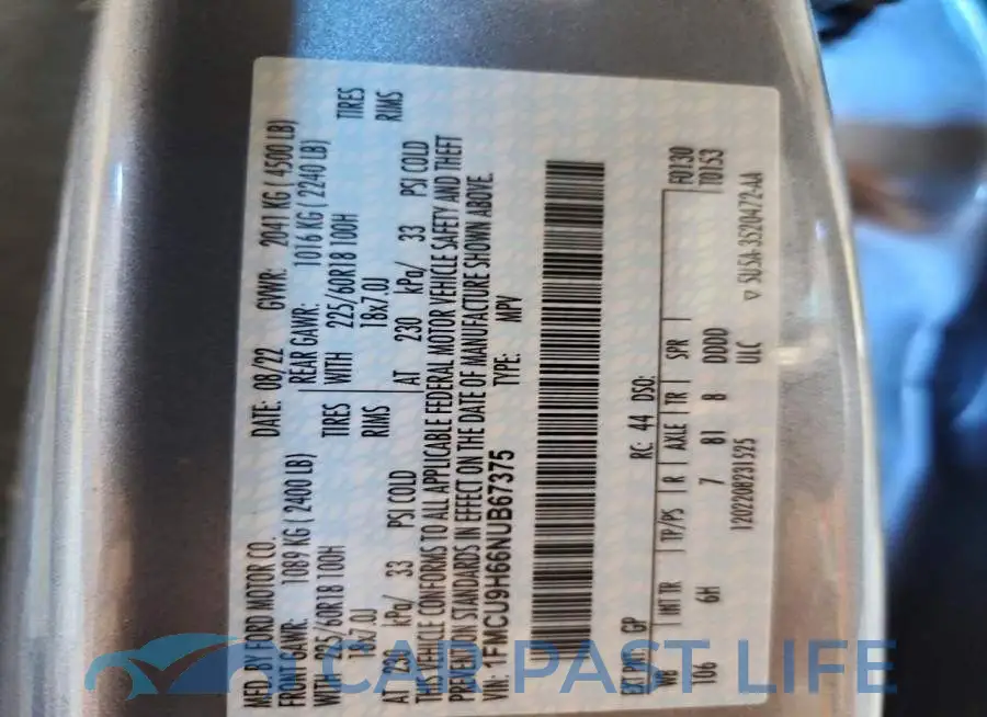 1FMCU9H66NUB67375# 14