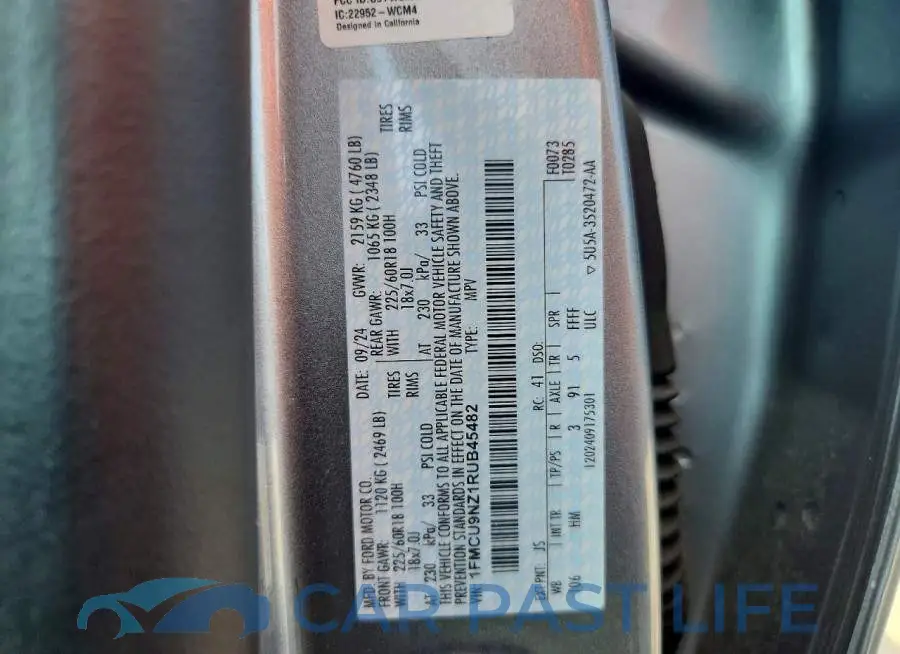 1FMCU9NZ1RUB45482# 14