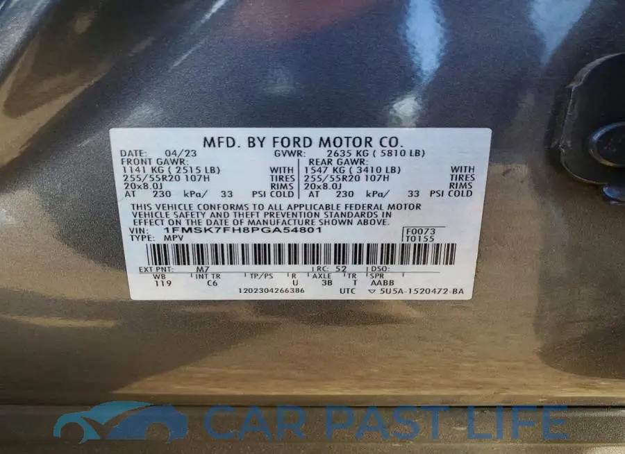 1FMSK7FH8PGA54801# 14