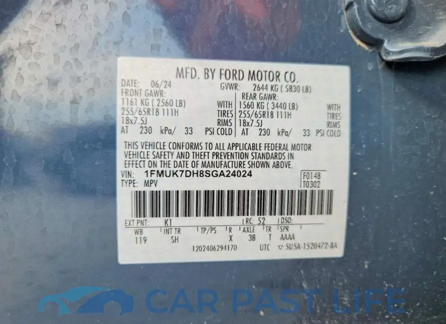 1FMUK7DH8SGA24024# 14
