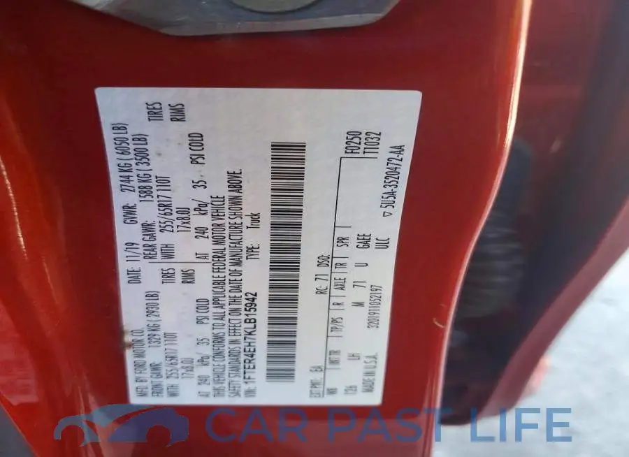 1FTER4EH7KLB15942# 12