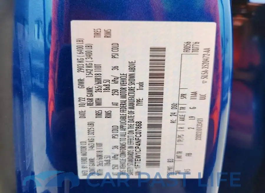 1FTEW1CP4NFC07868# 12