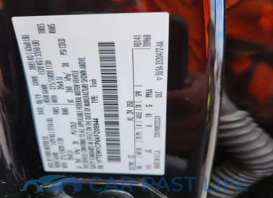 1FTEW1CP6KFD09944# 12