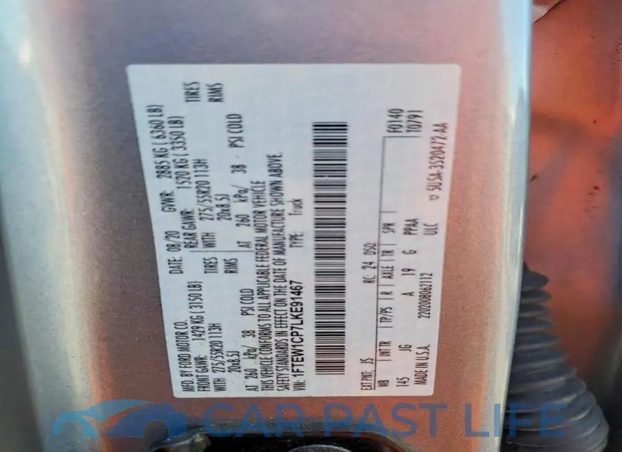 1FTEW1CP7LKE91467# 12