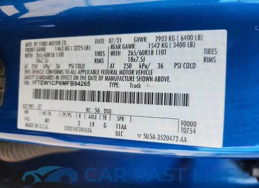 1FTEW1CP8MFB94265# 12