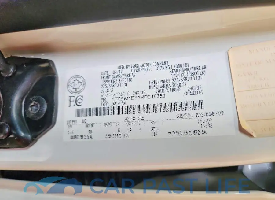 1FTEW1EF1HFC10350# 12