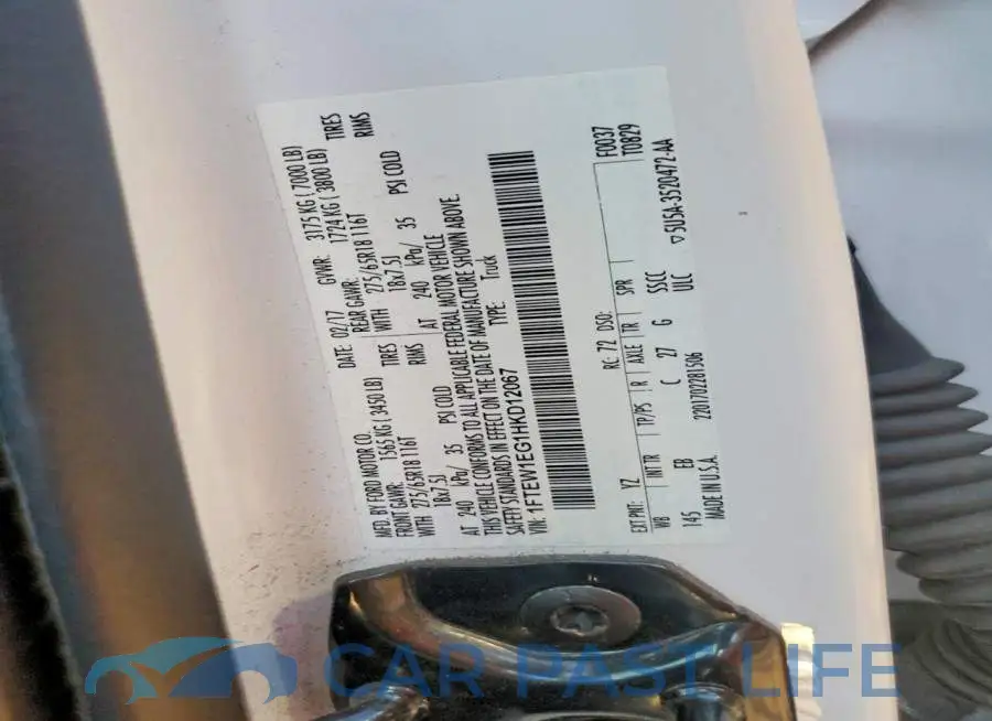 1FTEW1EG1HKD12067# 12