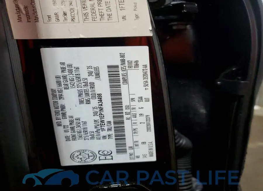 1FTEW1EP1NFA34498# 13