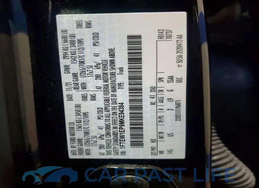 1FTEW1EP9MKE94384# 12
