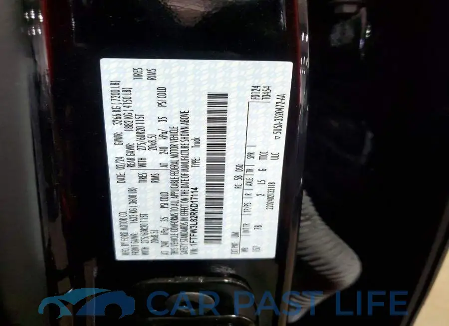 1FTFW3L82RKD17114# 13