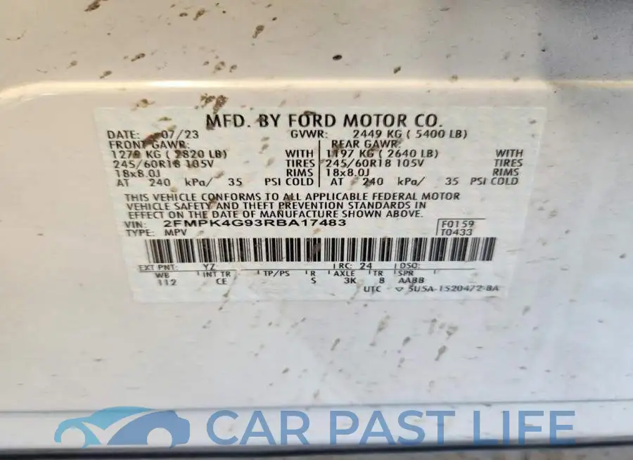 2FMPK4G93RBA17483# 13