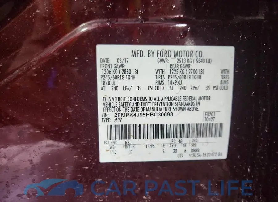 2FMPK4J95HBC30698# 13