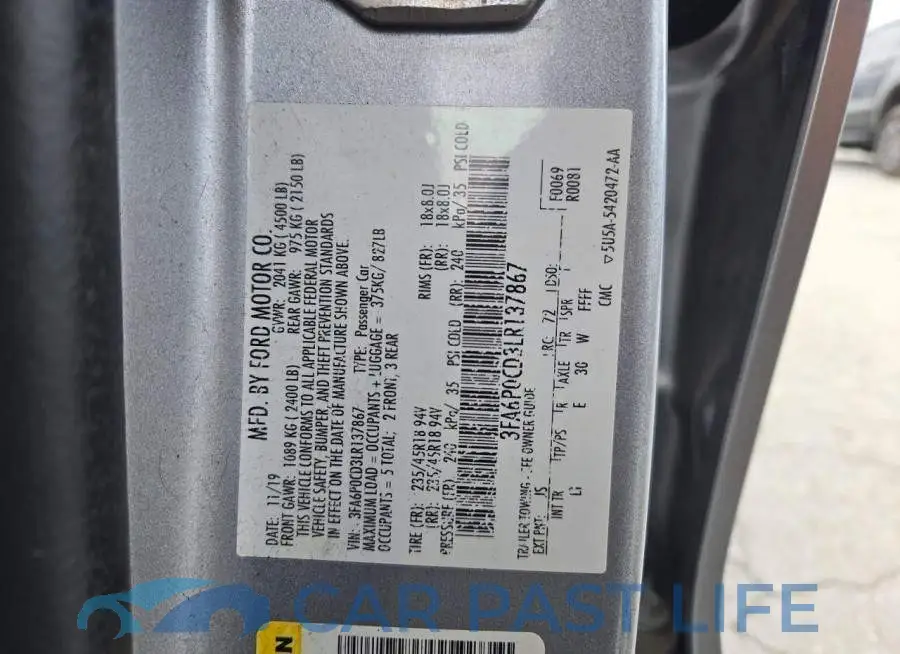 3FA6P0CD3LR137867# 12