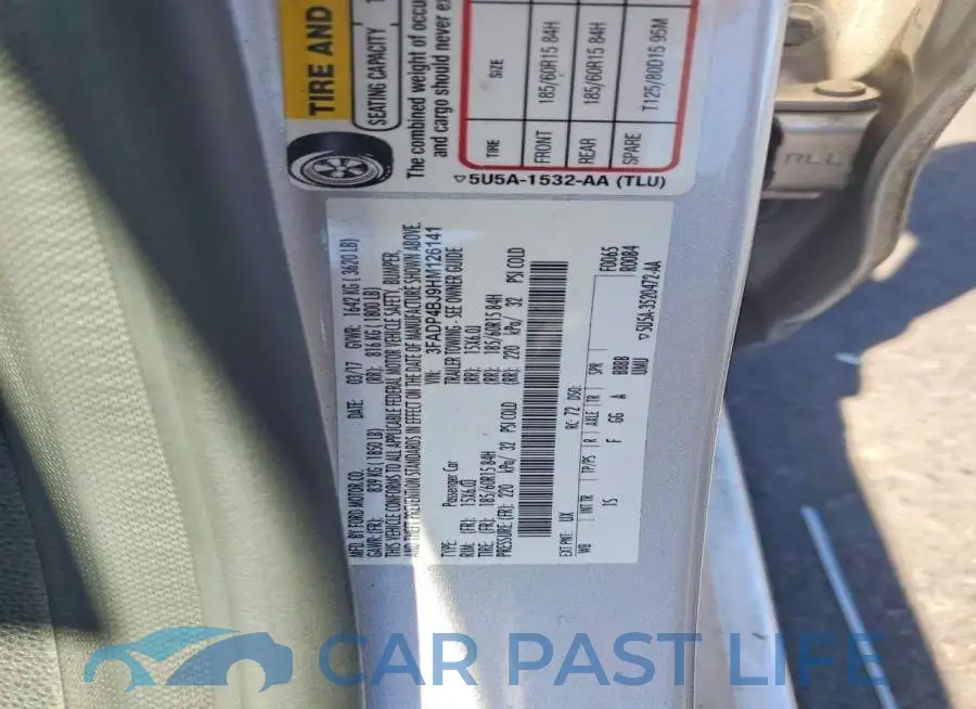 3FADP4BJ9HM126141# 12