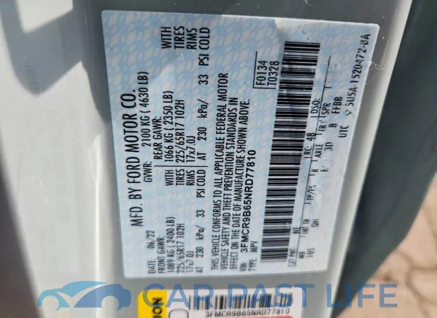 3FMCR9B65NRD77810# 12