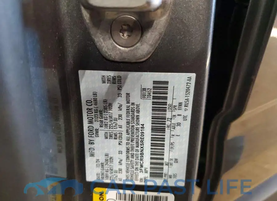 3FMCR9BNXSRE09184# 13