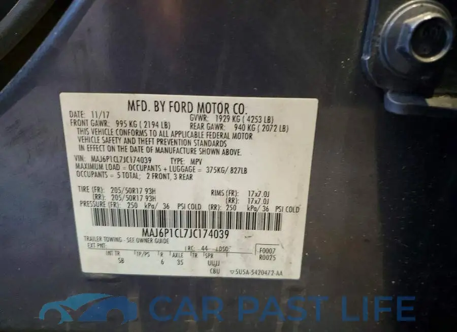 MAJ6P1CL7JC174039# 13