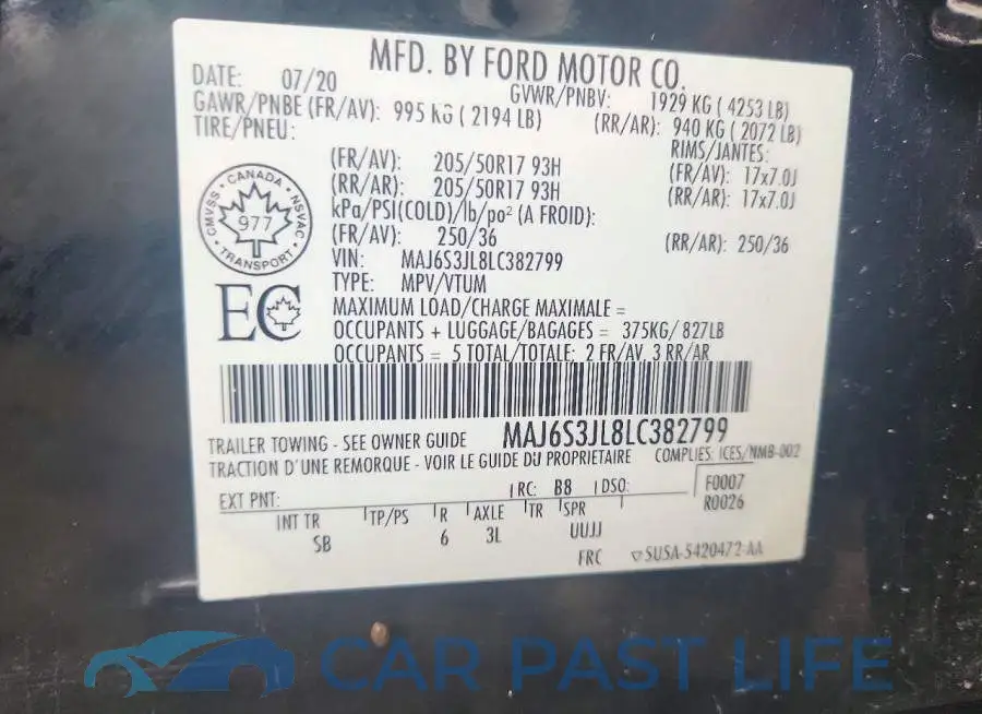 MAJ6S3JL8LC382799# 13