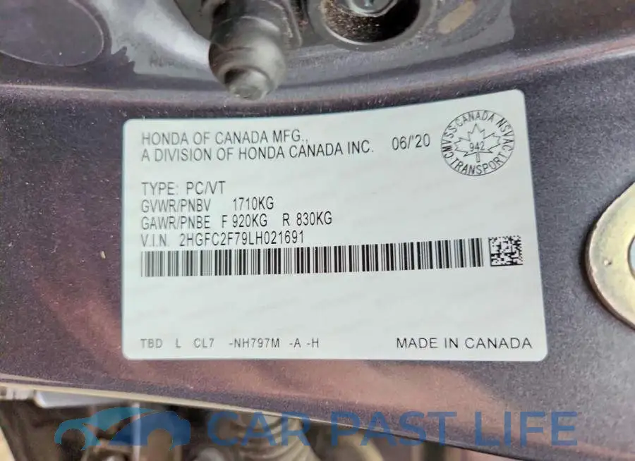 2HGFC2F79LH021691# 12