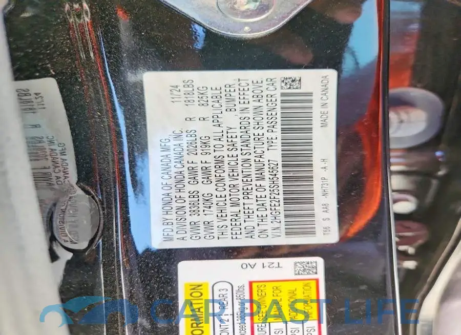 2HGFE2F25SH545627# 13
