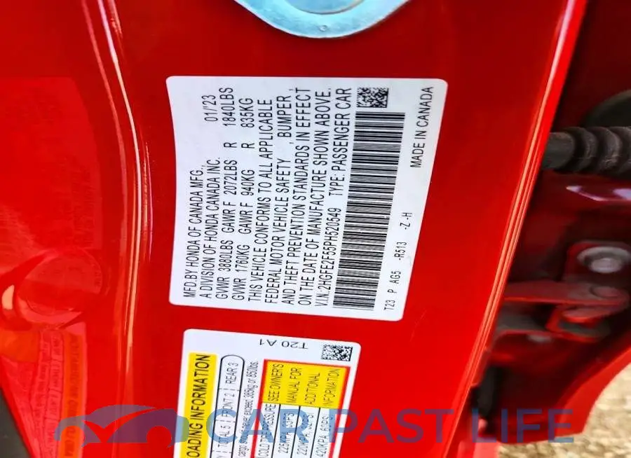 2HGFE2F55PH520549# 12