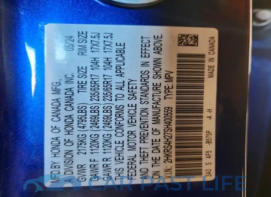 2HKRS4H27SH400559# 13
