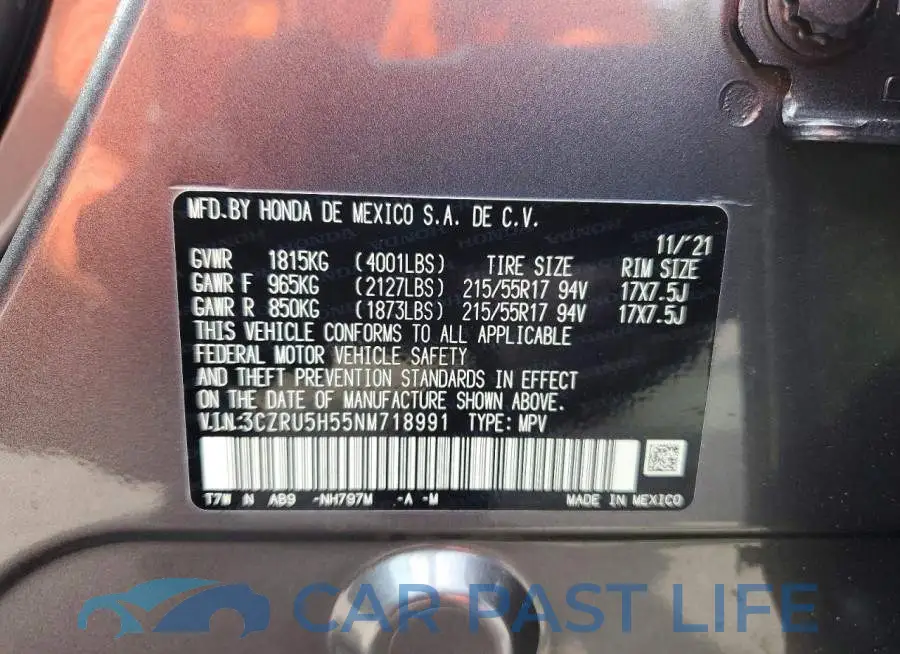 3CZRU5H55NM718991# 14