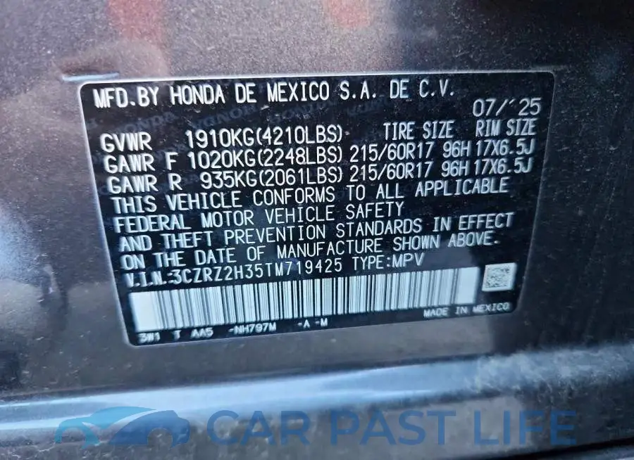 3CZRZ2H35TM719425# 13