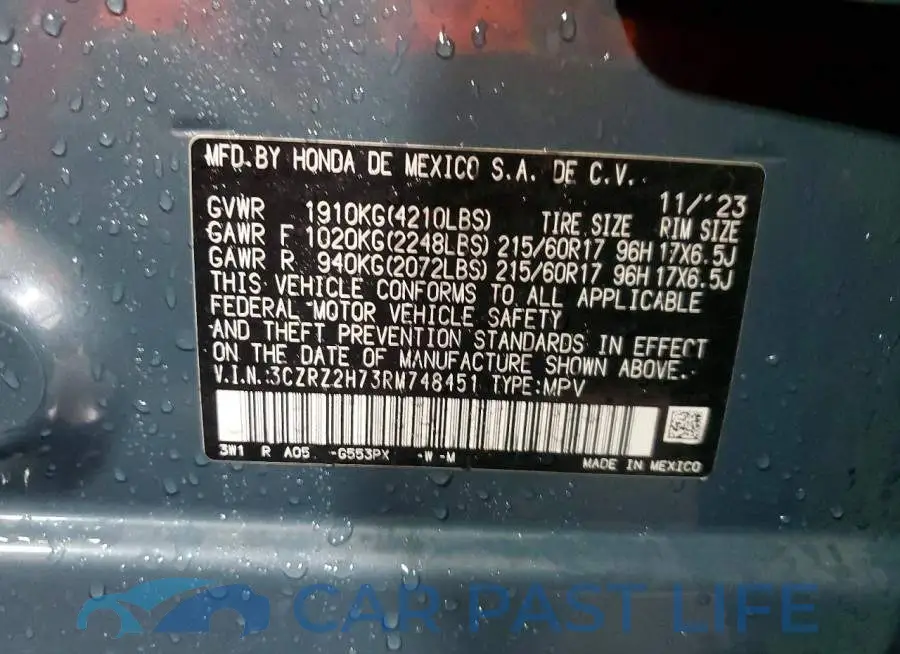 3CZRZ2H73RM748451# 13