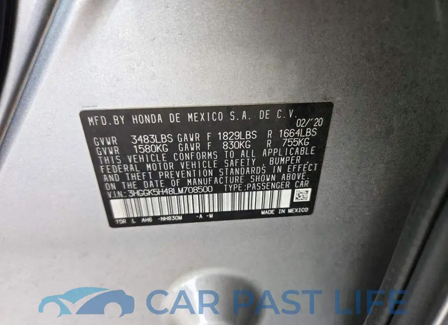 3HGGK5H48LM708500# 13