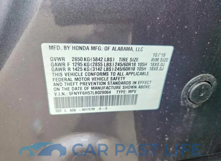 5FNYF6H57LB028064# 13