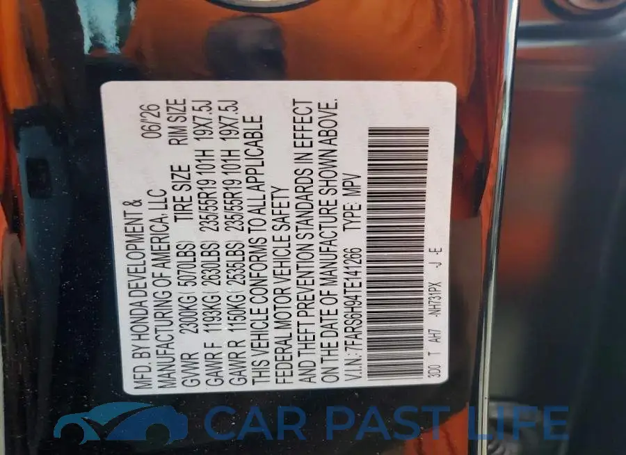 7FARS6H94TE141266# 12