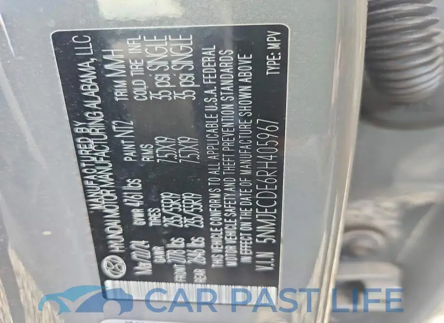 5NMJECDE6RH405967# 13