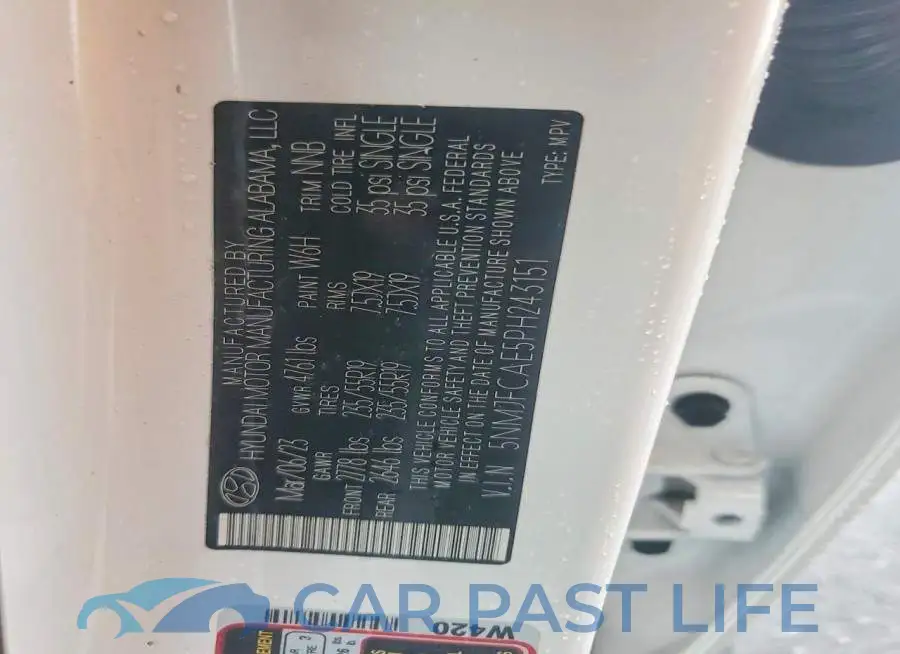 5NMJFCAE5PH243151# 13