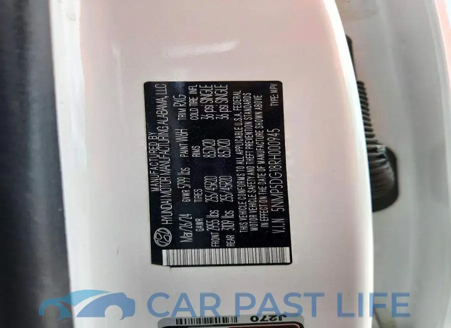 5NMP5DG18RH000945# 13