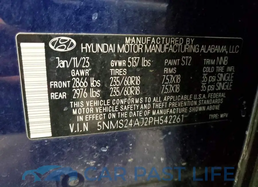 5NMS24AJ2PH542261# 12