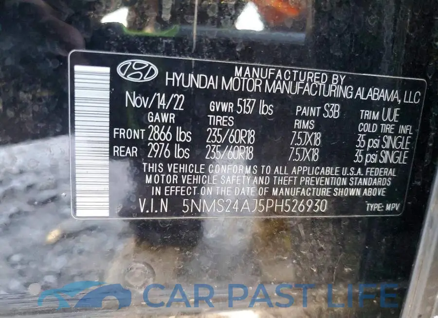 5NMS24AJ5PH526930# 13