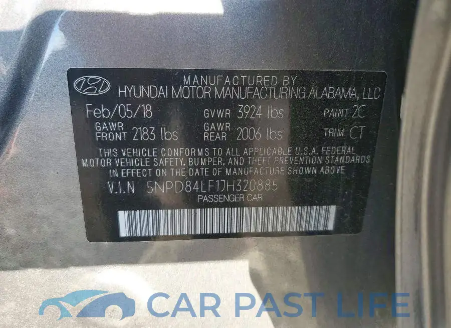 5NPD84LF1JH320885# 12