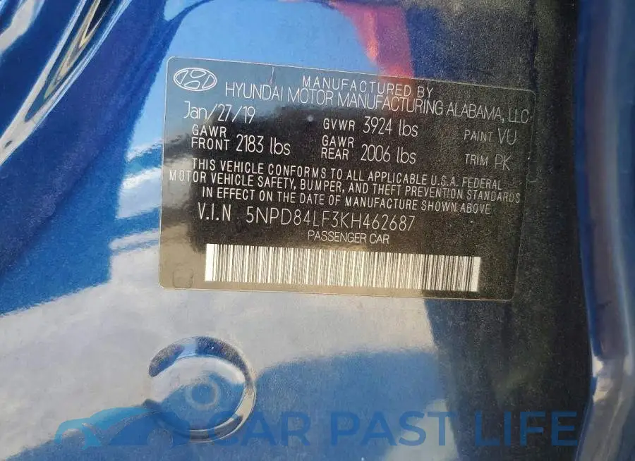 5NPD84LF3KH462687# 13