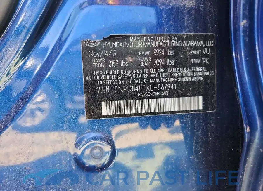 5NPD84LFXLH567941# 12