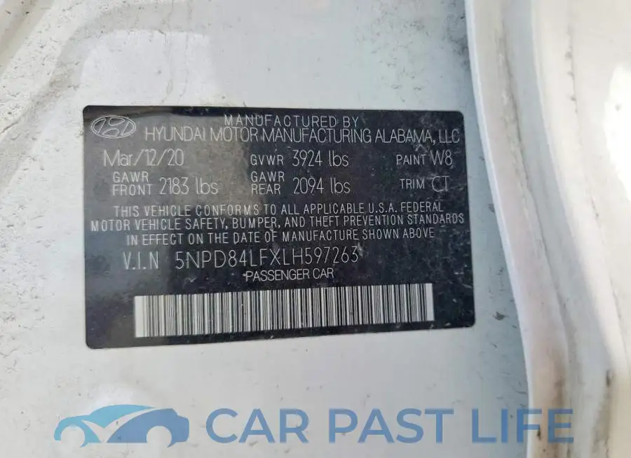 5NPD84LFXLH597263# 13