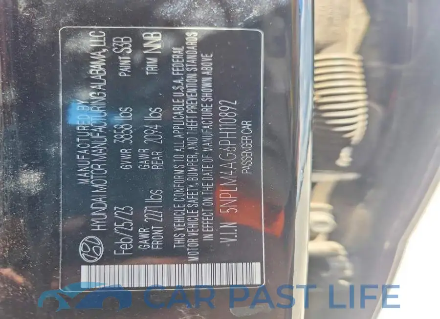 5NPLM4AG6PH110892# 12