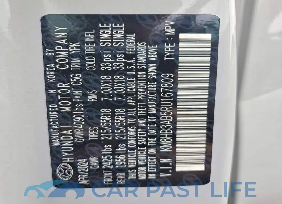 KM8HB3AB5RU167809# 12