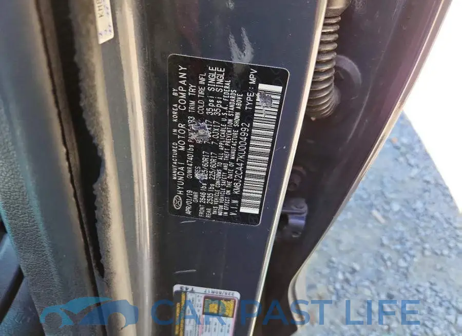 KM8J2CA47KU004992# 12
