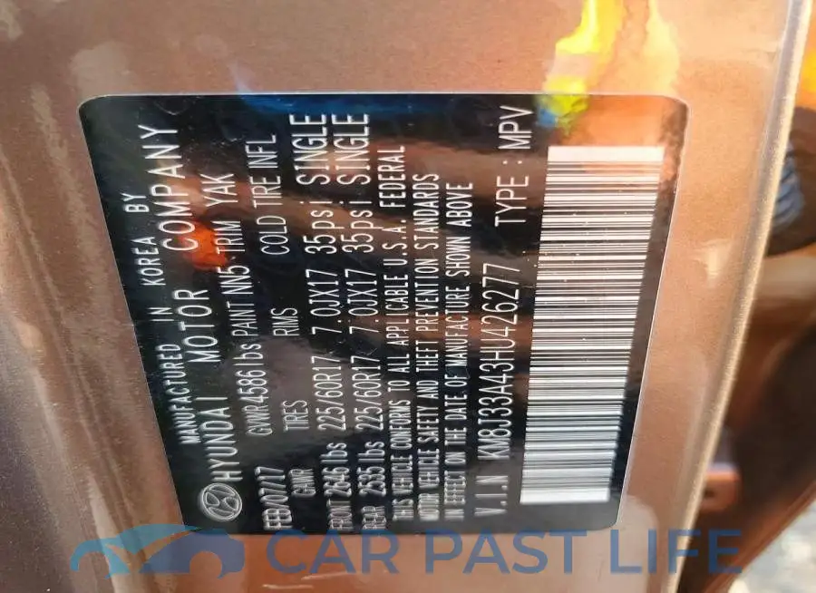 KM8J33A43HU426277# 12